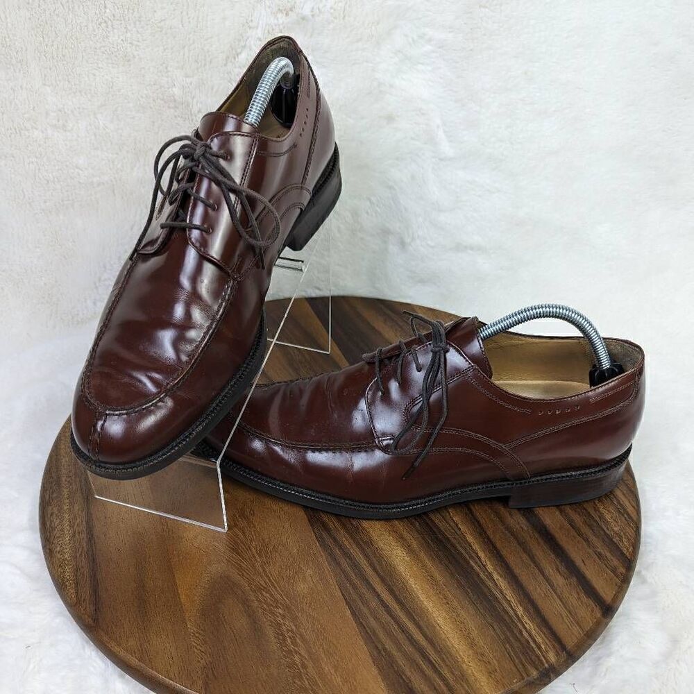 Johnston And Murphy Sheepskin Signature Series Brown Wine Mens Shoes Size 11
